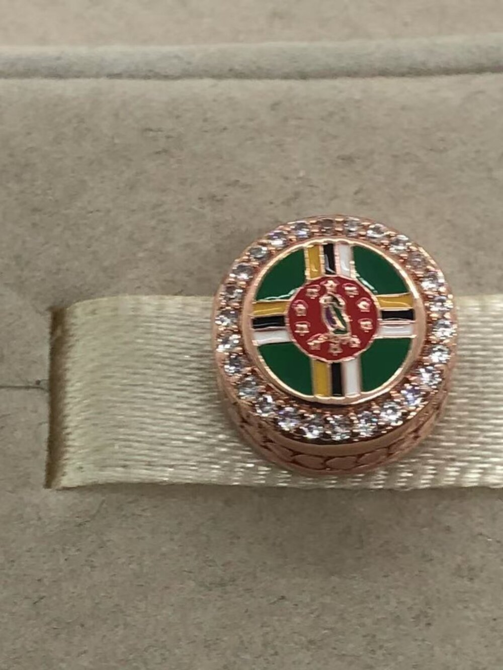 ✨🔥Pandora Dominica Flag Charm Flag Bead Charm rose gold